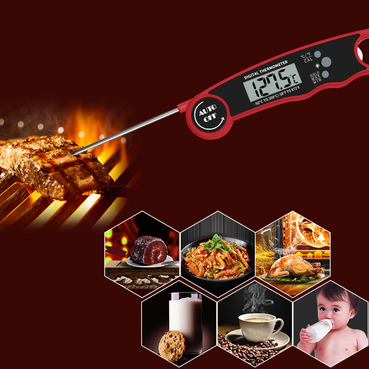 Folding Digital Food Thermometer with High Precision Probe